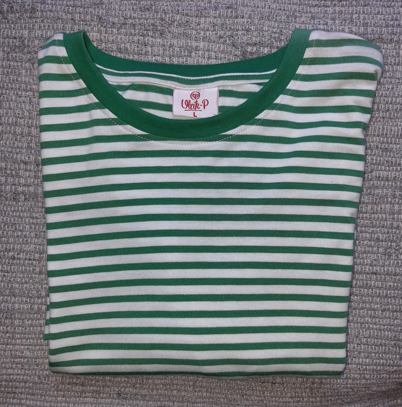 Kortærmet T-Shirt, grøn stribet