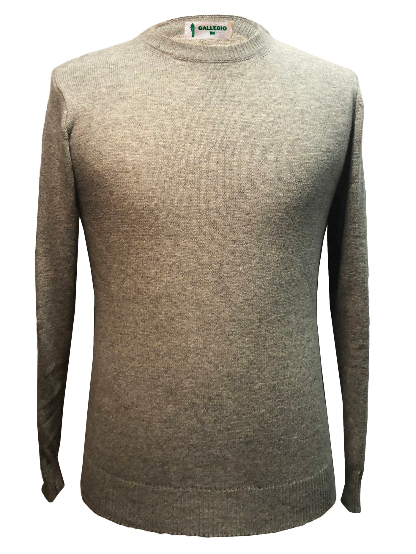 GALLEGIO SWEATER I 100 % PREMIUM LAMBSWOOL SWEATER - Grå