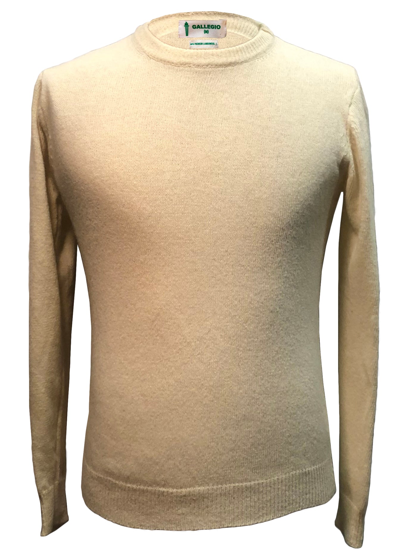 GALLEGIO SWEATER I 100 % PREMIUM LAMBSWOOL SWEATER - rå hvid