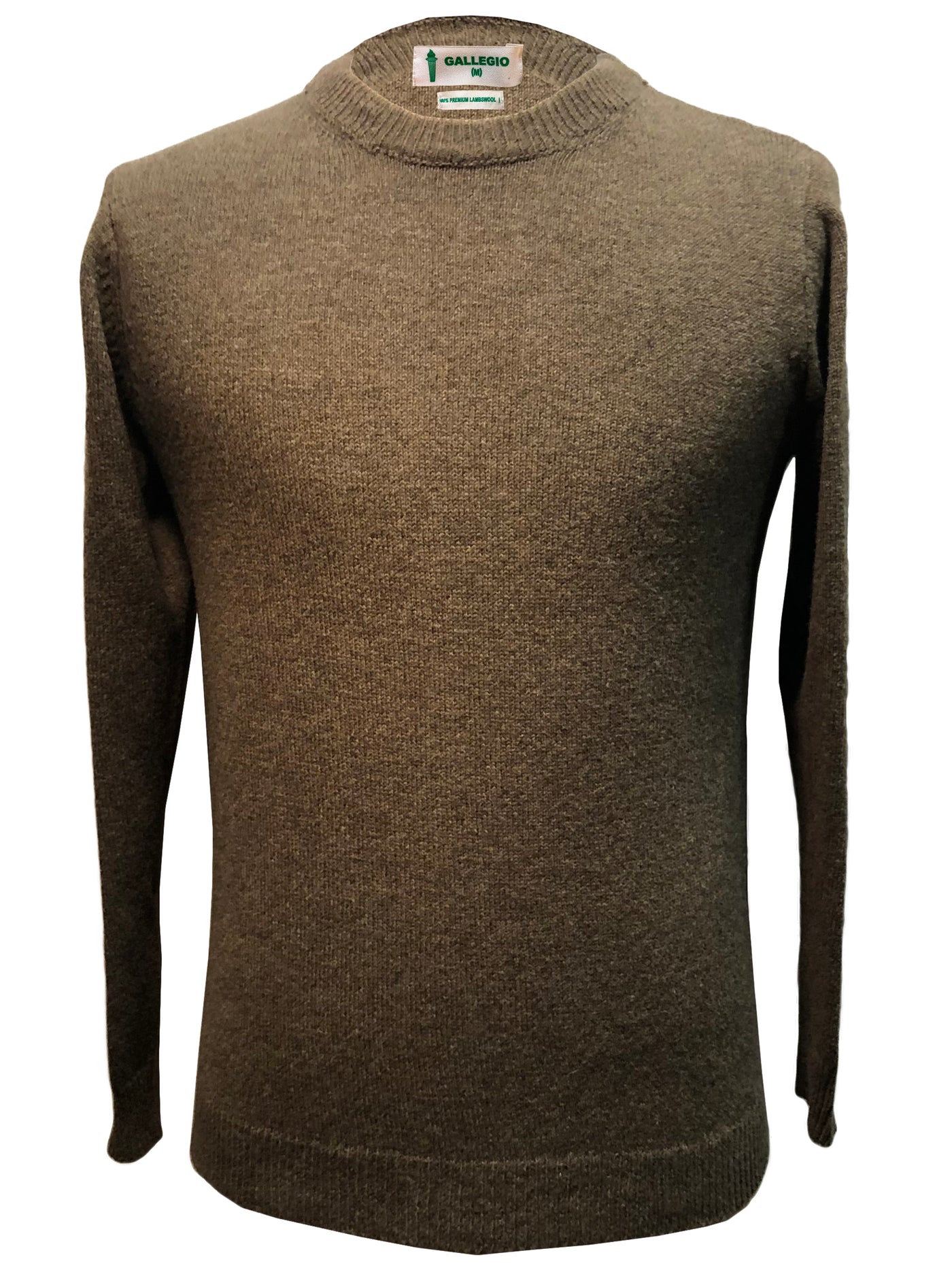 GALLEGIO SWEATER I 100 % PREMIUM LAMBSWOOL SWEATER - nugat melange