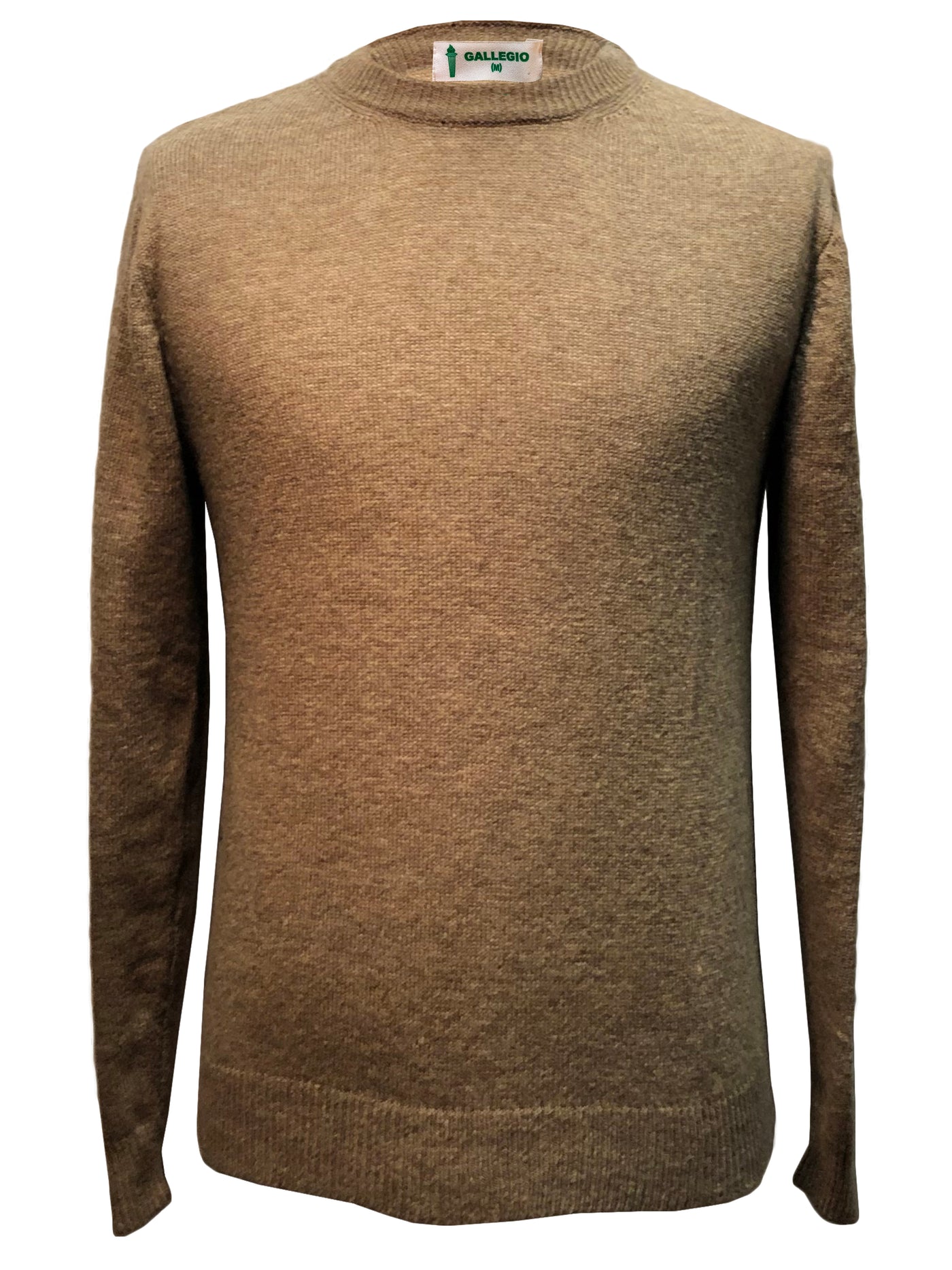 GALLEGIO SWEATER - 100 % PREMIUM LAMBSWOOL SWEATER - camel melange