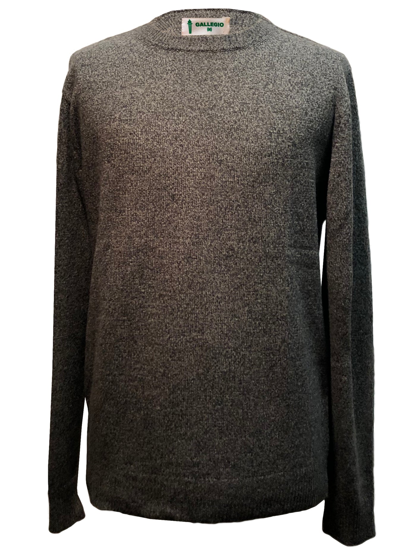 GALLEGIO SWEATER I 100 % PREMIUM LAMBSWOOL SWEATER - sort melange