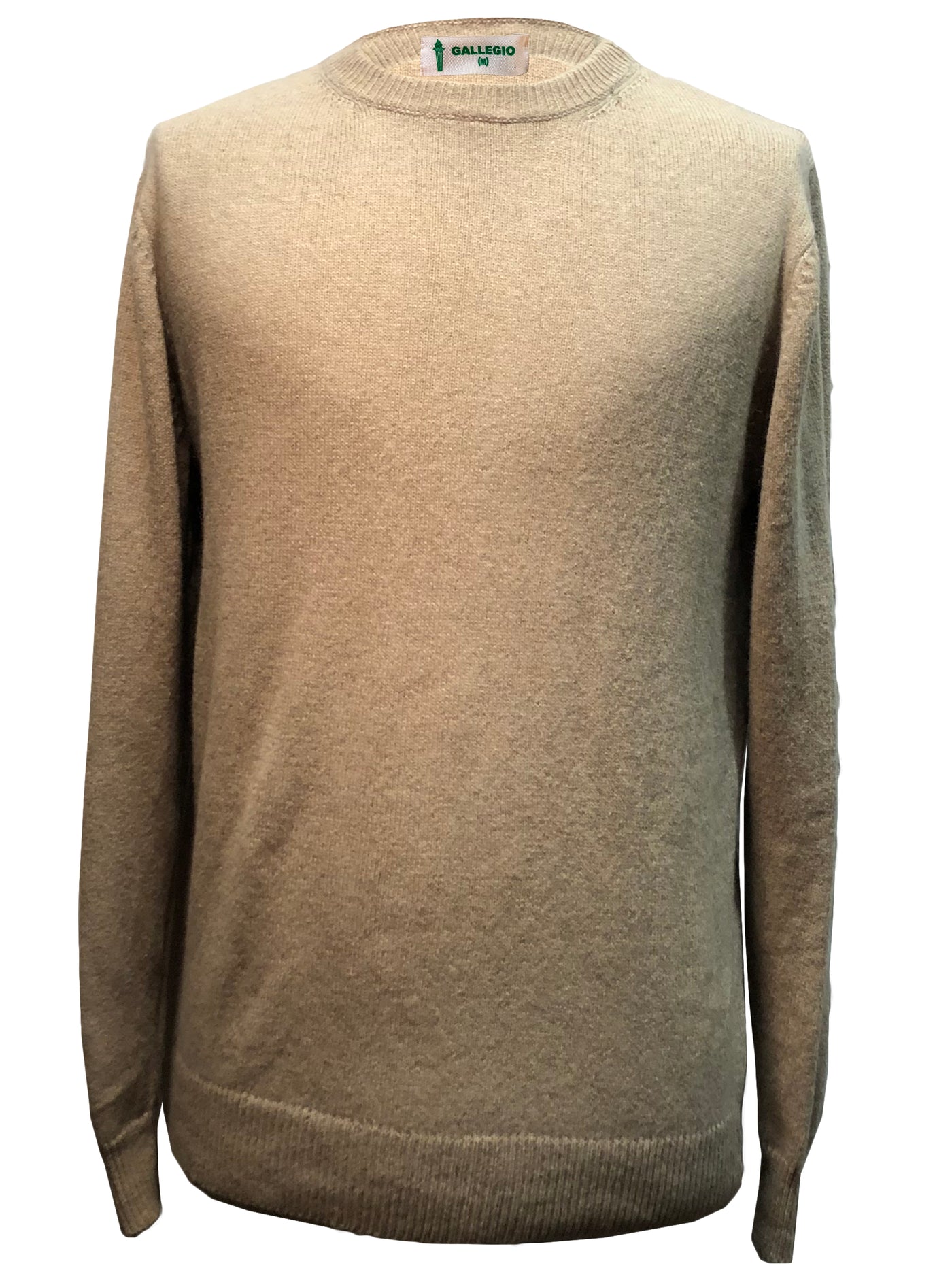 GALLEGIO SWEATER I 100 % PREMIUM LAMBSWOOL SWEATER - Camel beige