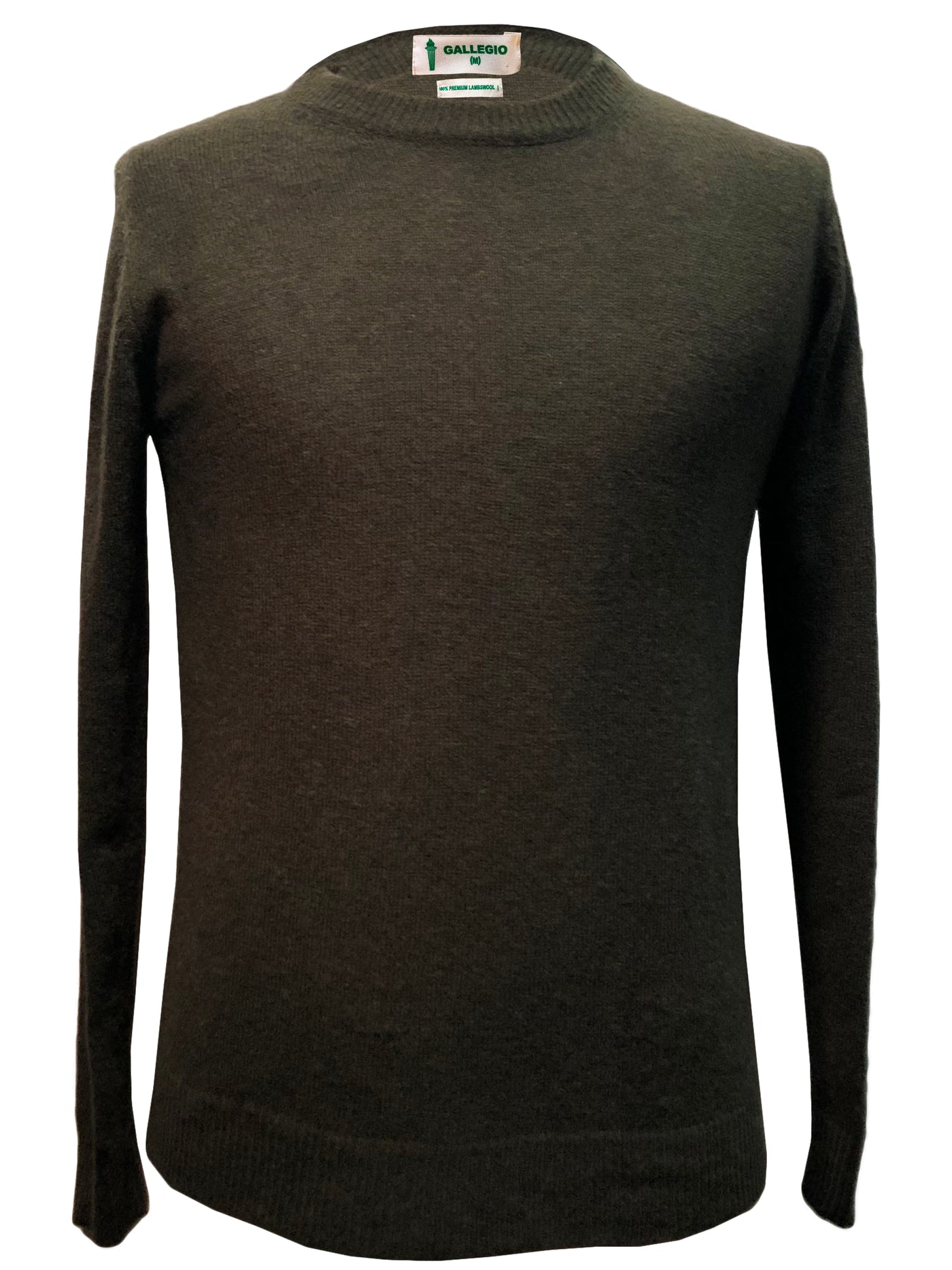 GALLEGIO SWEATER I 100 % PREMIUM LAMBSWOOL SWEATER - Oliven Melange