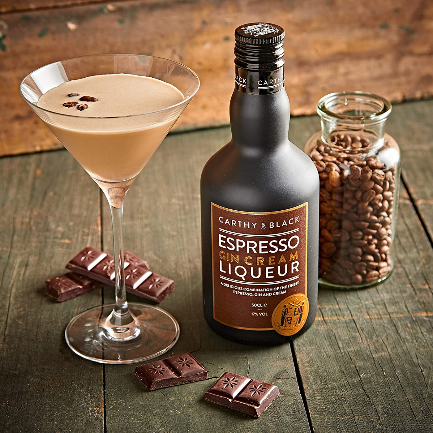 CARTHY & BLACK ORIGINAL ESPRESSO GIN CREAM LIQUEUR 17% 50CL