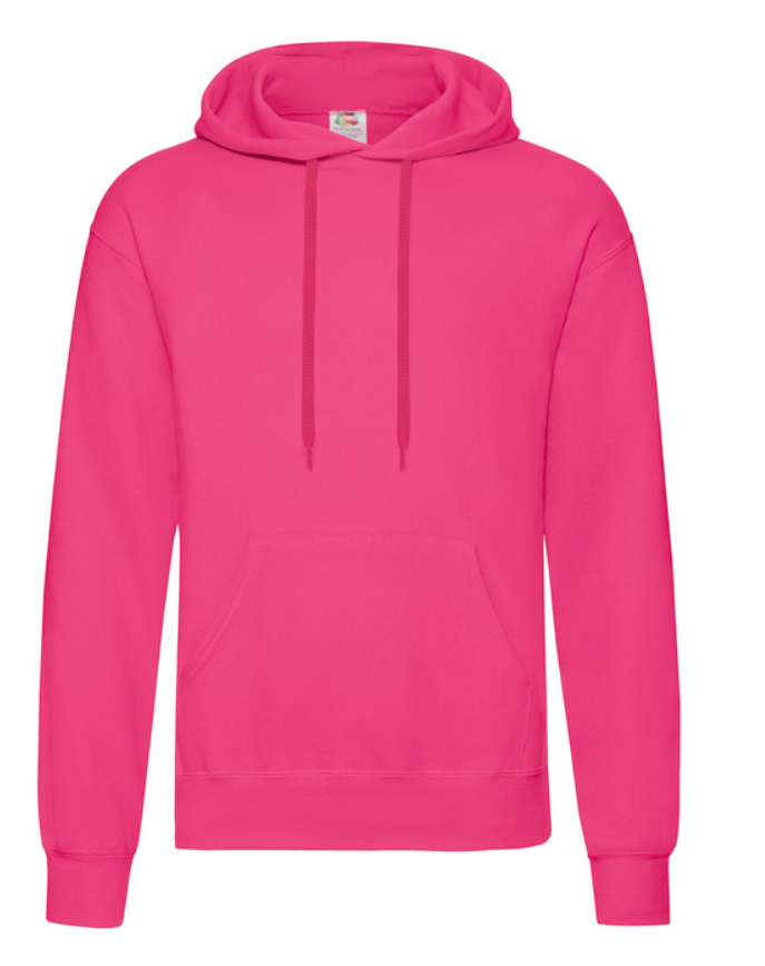 Fruit of the Loom - classic hættetrøje - fuchsia