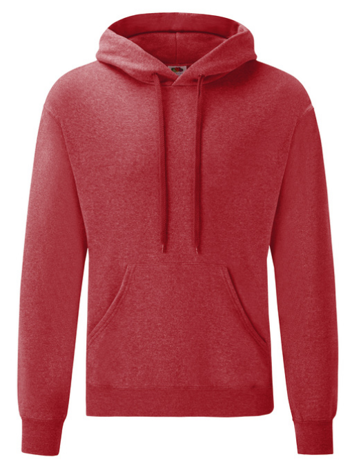 Fruit of the Loom - classic hættetrøje - heather red