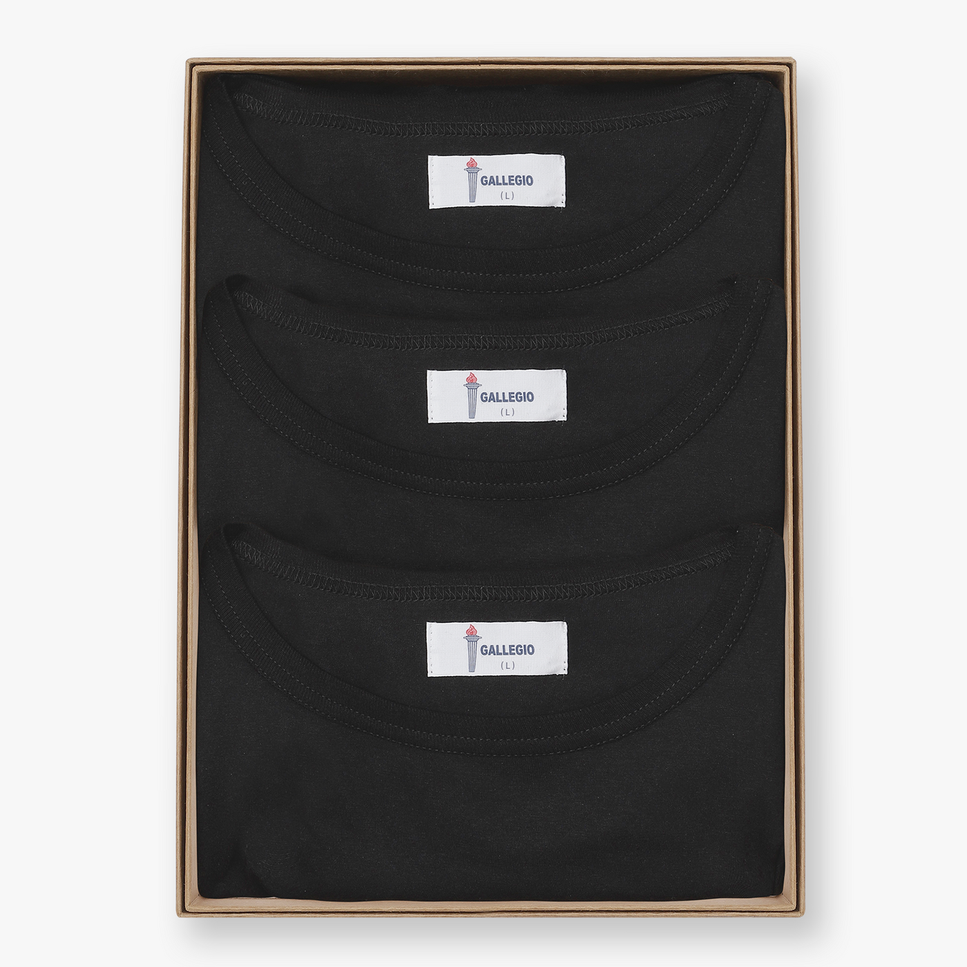 T-shirts økologisk bomuld 3 pak sort Model Crew Neck
