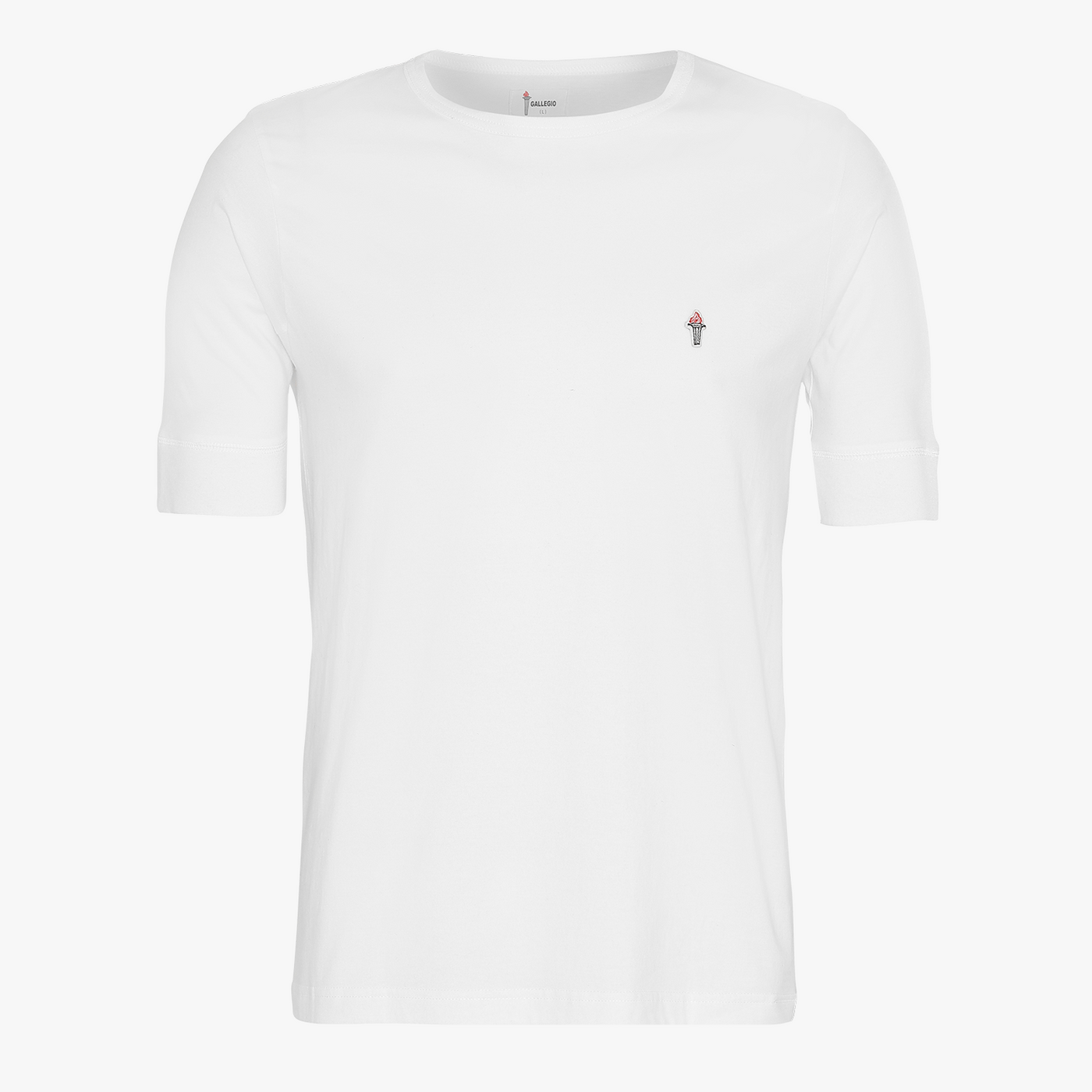 Gallegio Økologisk bomuld T-Shirt model Army (Rib på ærme)
