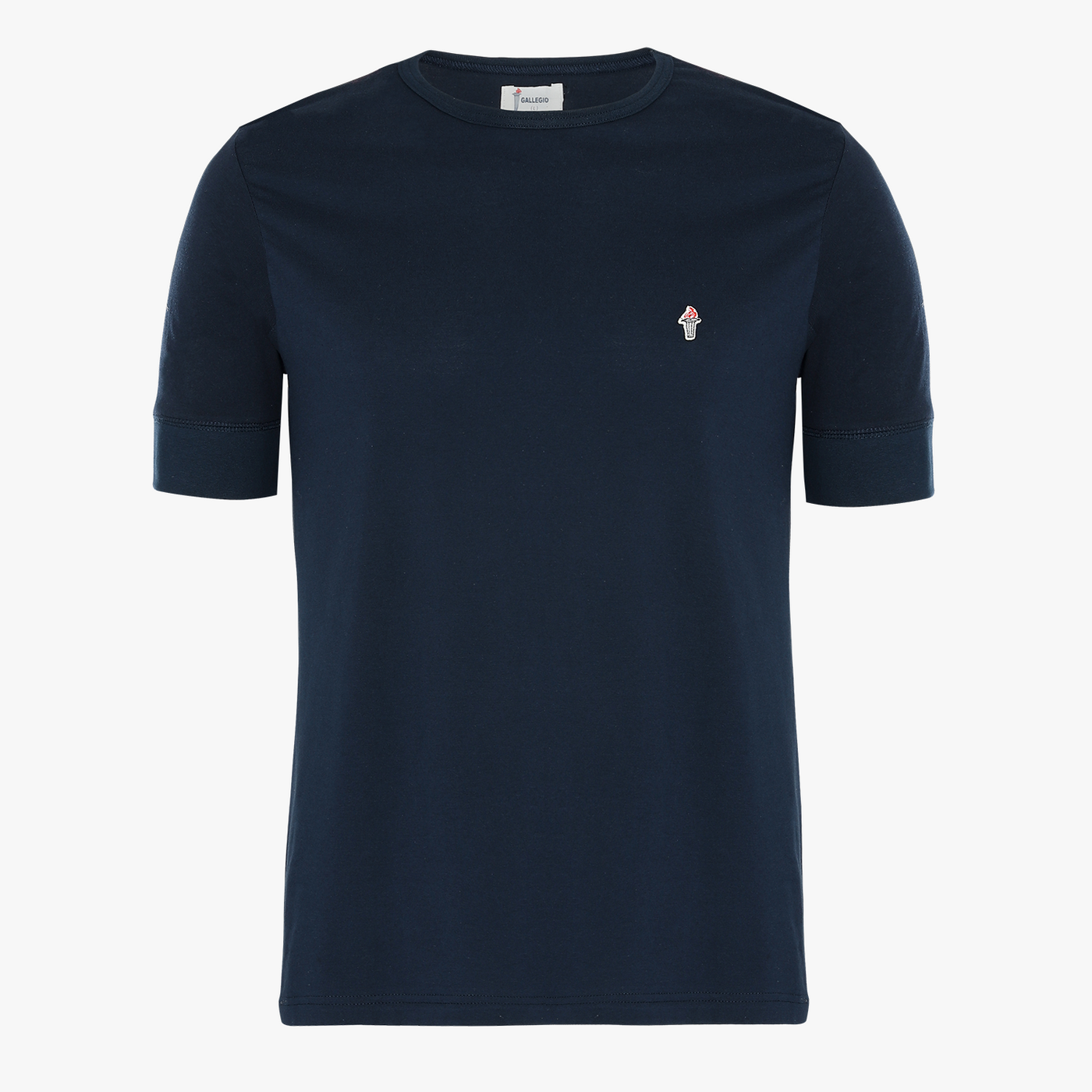 Gallegio Økologisk bomuld T-Shirt model Army (Rib på ærme)