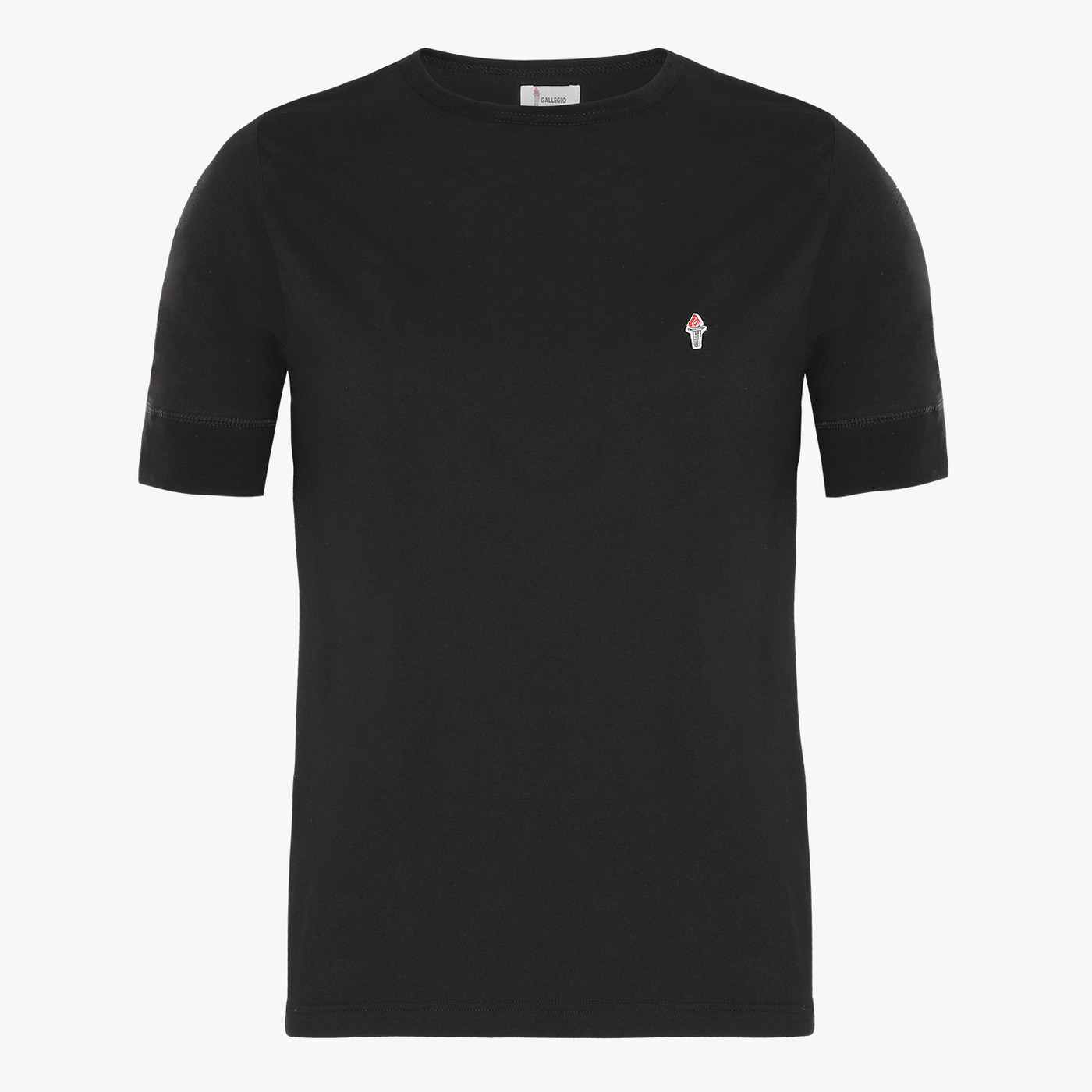 Gallegio Økologisk bomuld T-Shirt model Army (Rib på ærme)
