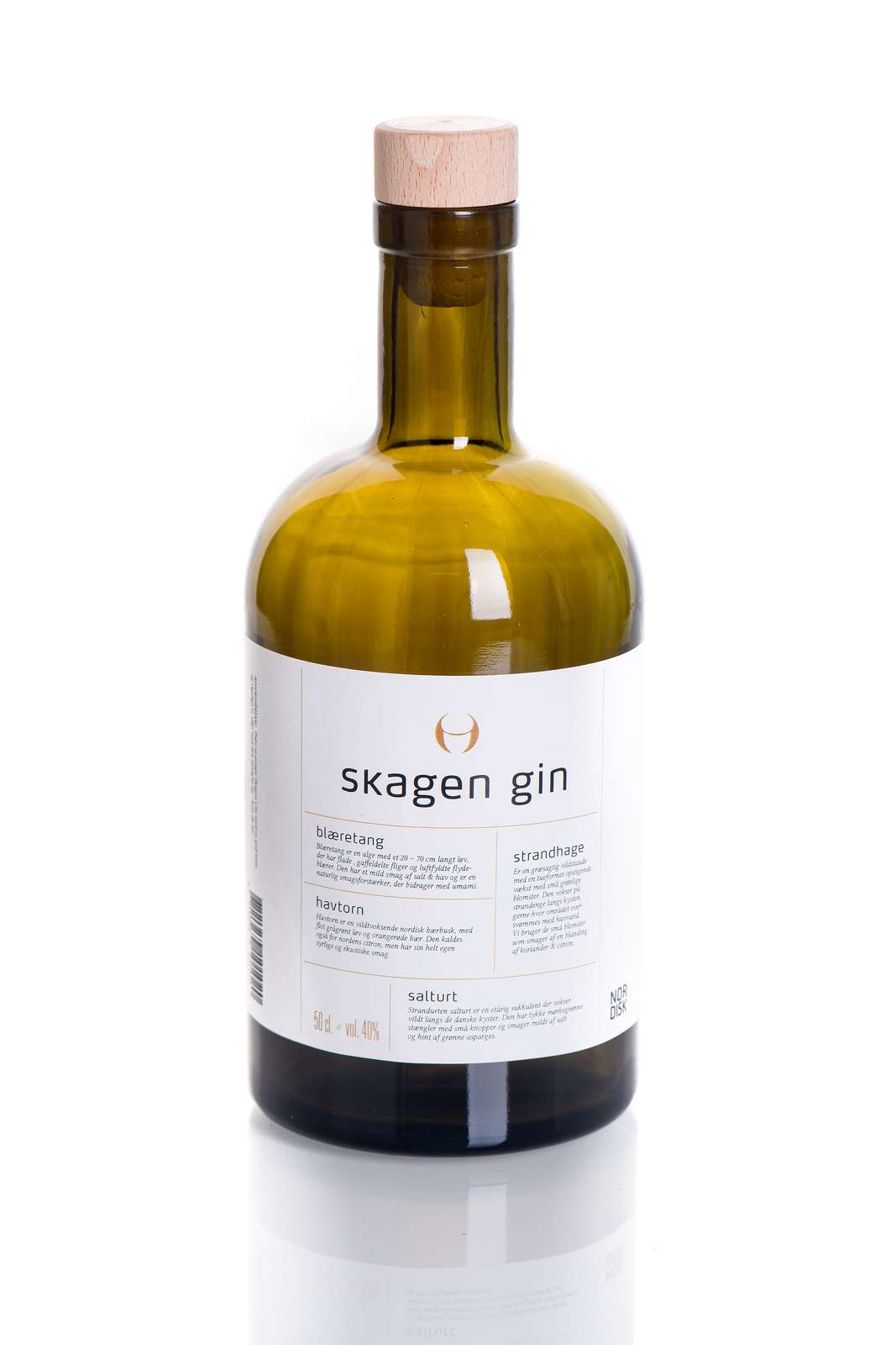 SKAGEN GIN MED BLÆRETANG, HAVTORN, STRANDURT & SALTURT 40 % 50 CL.