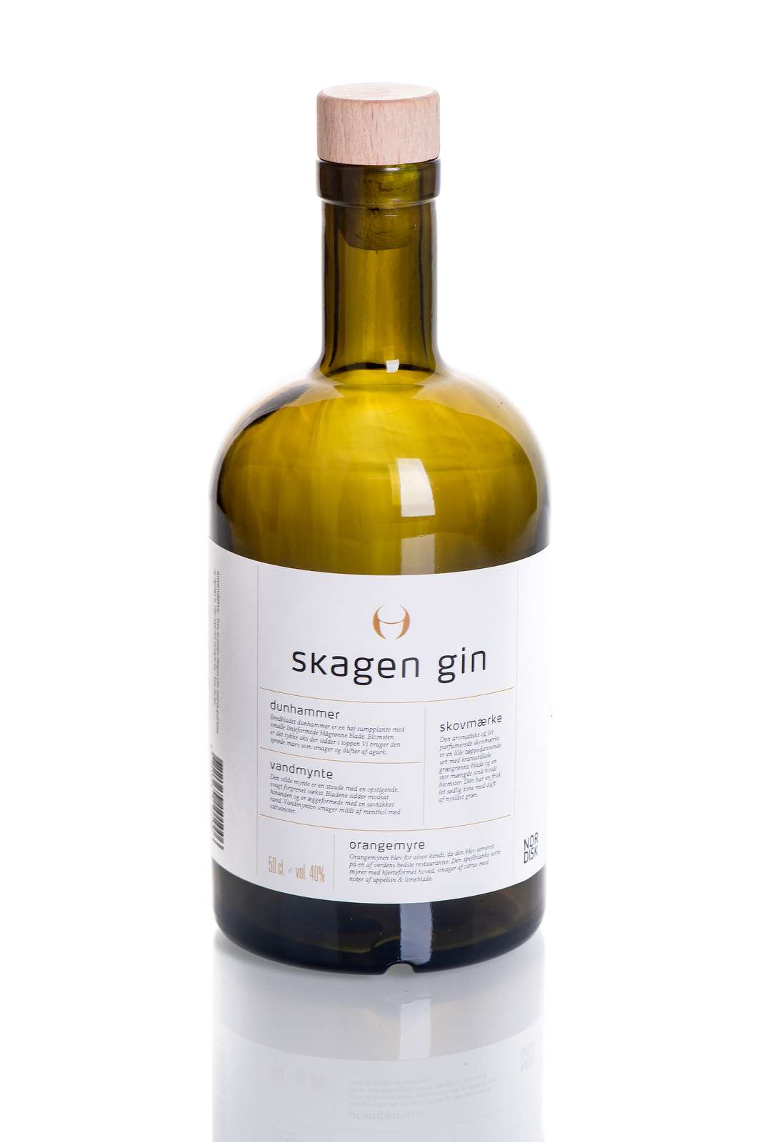 SKAGEN GIN MED DUNHAMMER, VANDMYNTE, SKOVMÆRKE & ORANGEMYRER 40 % 50 CL.